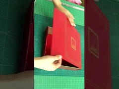 Caja de cilindro de flores de cartón personalizada con sello caliente de oro